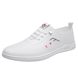 Zapatos Casuales Blancos para Hombre, Punta Redonda, Cuero Vacuno Genuino, Sin Cordones, Antideslizantes, Suela Suave, Zapatos para Caminar - Product Image 5
