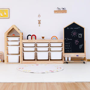 Juguete <span class=keywords><strong>Infantil</strong></span> <span class=keywords><strong>de</strong></span> Madera Maciza, Diseño Moderno y Simple, Multifuncional, con Cajones para Aperitivos y Libros Ilustrados, Mueble <span class=keywords><strong>de</strong></span> Pie con Múltiples Niveles para <span class=keywords><strong>el</strong></span> Hogar - Product Image 2