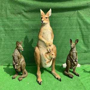 Ngoài trời Vườn nhựa động vật điêu khắc trang trí sợi thủy tinh Úc lớn Kangaroo điêu khắc tượng - Product Image 1