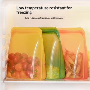 Bolsa Rectangular Transparente de Silicona de Grado Alimenticio al por Mayor, Autosellable, para Conservar Alimentos Frescos, Apta para Microondas, Capacidad de 1600ml/1200ml, para Sopa - Product Image 5