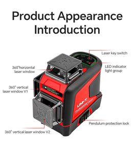 UNI-T LM573LD-e 3D 12-Line 360 Horizontal and Vertical Professional Self-Leveling Plastic <b>Laser</b> <b>Level</b> with 3mm Accuracy - Product Image 6