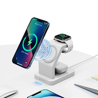 Chargeur sans fil magnétique 3 en 1 avec PD pour iPhone 12/13/14/15/16/17 pour AirPods et Watch