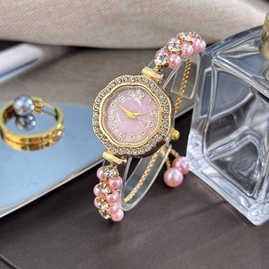Nouvelles montres pour <span class=keywords><strong>femmes</strong></span> avec mouvement à quartz, motif tournesol, entièrement serties de perles et de diamants - Product Image 4