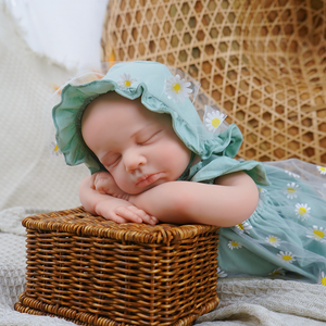 Poupée Bébé Reborn Fille 50 Cm – Nouveau-né Endormi Réaliste – Corps Vinyle Souple