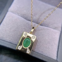 Vente flash - Pendentif en argent sterling 925 plaqué or 18 carats avec opale naturelle, bijoux fantaisie de style cartoon, collier pour femme, idéal pour offrir en cadeau