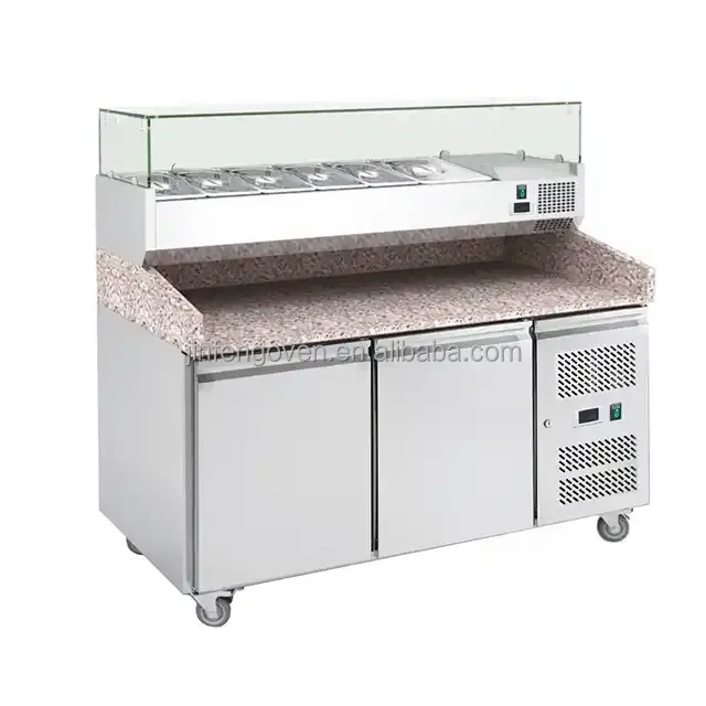 Commercial air cooling countertop salad bar refrigerator / Salad display refrigerator for sale