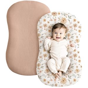 Transat bébé 0-24 mois pour nouveau-né, tapis portable pour le temps sur le ventre, pour la maison et les voyages, avec housse en coton doux - Product Image 1