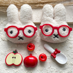 Accessoires DIY tendance en résine pour décoration de chaussures, motifs <span class=keywords><strong>Lapin</strong></span>, Pomme, Lunettes, personnalisés et créatifs - Product Image 2