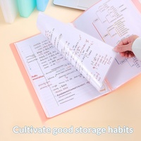 Classeur A4 en PP transparent avec feuilles à insérer, fournitures de bureau, rangement de documents d'examen pour étudiants, classeur de documents grande capacité à feuilles mobiles