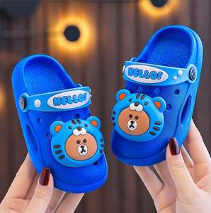 Zuecos de alta calidad para niños, Zapatillas de casa, zuecos, zapatillas de <span class=keywords><strong>playa</strong></span> con dos hebillas, Sandalias cómodas, zapatillas para bebés - Product Image 3