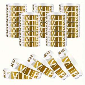 Pulseras de Papel PP Desechables Personalizadas, Resistentes al Agua, para Identificación, Fiestas y Eventos, Tipo Tyvek - Product Image 1