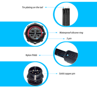 Konektor tahan air Ip67 Ip68 M16 2 3 4 5Pin listrik kabel konektor steker Ip67 5 Pin konektor Led