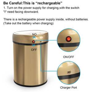 Contenitore Automatico in Acciaio Inox per <span class=keywords><strong>Pannolini</strong></span> e Assorbenti Igienici con Sensore, Design Verticale per Ufficio - Product Image 5