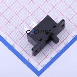 V80102SS05Q Slide Switch Switch Double Pole Single Throw Rectangle Pin Header 7.36mm Through Hole - Product Image 2