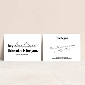 Custom free design thank you card offset printing greeting paper business card for your order