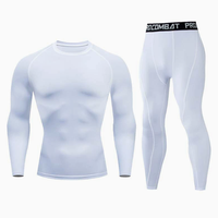 Pantalon de sport pour homme, à séchage rapide, respirant, ajusté, pour la course à pied, la salle de sport, la remise en forme, à manches longues, à sept couleurs, hautement élastique, couche de base