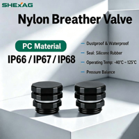 Soupape de ventilation étanche IP68 en nylon PA66 pour éclairage LED extérieur, pression intérieure et extérieure équilibrée, fournie directement par l'usine