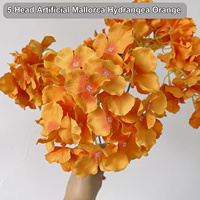 Bunga Hydrangea Buatan HGA Grosir, Hanya Kepala Bunga Sutra Palsu untuk Dekorasi Latar Belakang Resepsi Pernikahan, Makan Malam, dan Pesta