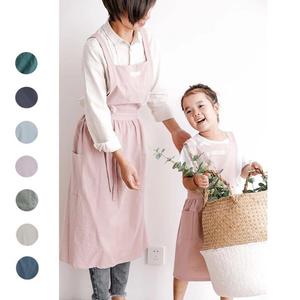 <span class=keywords><strong>Delantal</strong></span> de lona personalizado para cocina, de algodón, natural, coreano, Barista, para niños - Product Image 5