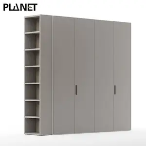 High end corner wardrobe profile hanging rail sliding wardrobe wooden bedroom furniture