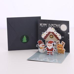 Texto personalizado 3D Pop Up Card Mensaje de Navidad Personalizado Stock a granel - Product Image 2
