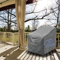 Housse de protection pour meubles de jardin en tissu Oxford pour chaise d'extérieur, housses de canapé imperméables