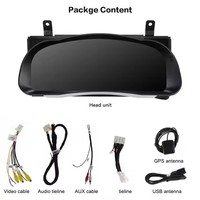 Cluster Digital 12.3 inci untuk Toyota Highlander 2015-2019 instrumen dasbor mobil LCD Panel pengukur kecepatan pemutar Multimedia