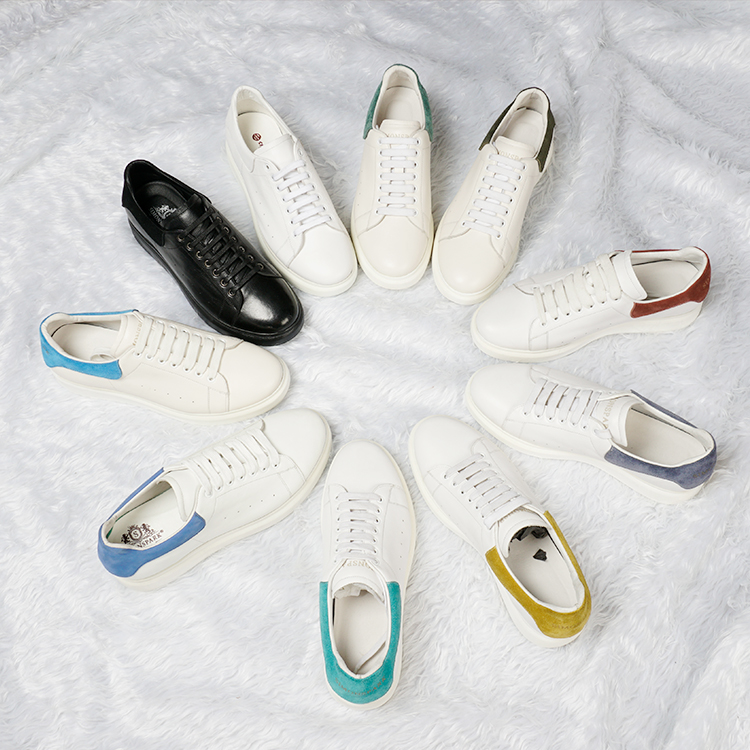 Sneakers Casual Men High Quality Fashion Manufacturer Casual Sports Shoes Genuine Leather Sneakers For Men