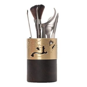 Juego de Utensilios de Té Kung Fu de Latón para la Ceremonia del Té, Seis Caballeros, con Tubo de Almacenamiento para el Té de la Tarde - Product Image 5