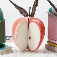 Bloc-notes adhésifs en forme de fruits (pomme, poire) à feuilles mobiles, design mignon, personnalisable, pour le bureau et l'école