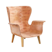 Fauteuil en bois moulé pour salon, hall d'hôtel et zone de réception