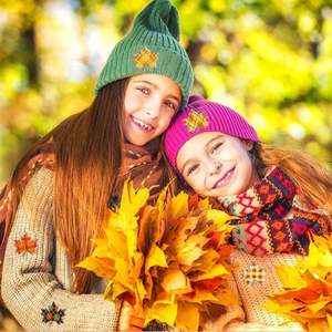 Decoraciones con Temática Otoñal, Hojas de Arce Bordadas, Parches Termoadhesivos de Hojas de Arce - Product Image 6