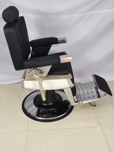 Fauteuil de barbier rétro pour hommes, inclinable, pour coiffure et rasage, chaise de salon de coiffure, tabouret de coupe de cheveux, chaise pivotante de salon de coiffure - Product Image 3