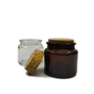 Bán buôn tùy chỉnh bất thường rõ ràng Lọ nến thủy tinh với nút chai có nắp đậy - Product Image 5