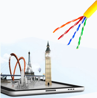 Cable LAN Cat5e/Cat5 UTP de 305m/100m en Caja de Fácil Extracción, 8 Conductores Sólidos CCA con Aislamiento de PE para Redes