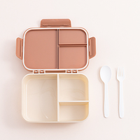 Boîte à lunch en plastique à 3 compartiments pour étudiants et enfants, contenants alimentaires