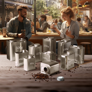 Nhiều thông số kỹ thuật của lon đựng cà phê hạt, lon bảo quản cà phê hạt có van xả khí - Product Image 3