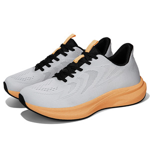 Light Gray Mesh Walking Shoes Lace-Up Round Toe Breathable EVA Midsole Rubber Outsole All Seasons wholesale - Product Image 4