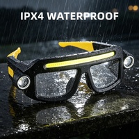 Linterna Frontal LED COB Súper Brillante, Resistente al Agua IPX4, Recargable por USB-C, Batería de 1200 mAh, Luz Blanca Neutra de 4100K