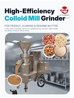 Broyeur à noix d'amande et de cajou en acier inoxydable, machine à beurre de cacahuète, moulin colloïdal pour pâte de sésame, tahini et fèves de cacao