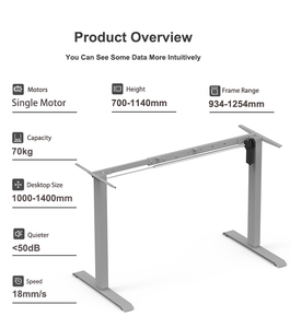 2 (ए) इको फ्रेंडली मोटर चालित इलेक्ट्रिक ऊंचाई समायोज्य स्थायी डेस्क फास्ट साइलेंट ऑपरेशन समकालीन घर वर्कस्टेशन - Product Image 2