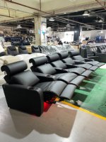 Fauteuils en cuir très demandés pour salle de cinéma, salle multimédia, sous-sol, salon – Canapé électrique inclinable