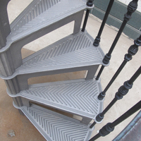 Escaliers en spirale décoratifs en fonte pour l'extérieur