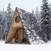Maison préfabriquée à ossature triangulaire en acier, cabine modulaire d'usine, villa au bord du lac, hôtel, retraite en montagne, projet de qualité approuvé