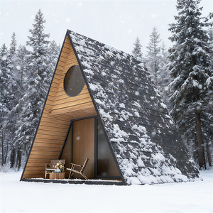 Casa Prefabricada con Estructura de Acero Triangular, Cabaña Modular de Fábrica, Villa junto al Lago, Hotel, <span class=keywords><strong>Retiro</strong></span> de Montaña, Proyecto de Calidad Aprobada - Product Image 4