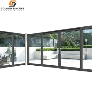 GS Aluminum Frame Double Tempered Glass <b>Sliding</b> Door for Balcony and <b>Indoor</b> Space Partition - Product Image 1