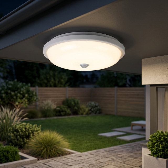 Waterproof Led Wall Light 100-265V Smart Led Light Motion Sensor Radar Moistureproof Lamp 12W Surface Mounted Ceiling Lamp