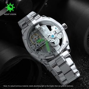 Gagnant GMT1165 Transparent Design <span class=keywords><strong>Montre</strong></span> Mécanique Automatique Squelette Bracelet En Acier Inoxydable Hommes Horloge <span class=keywords><strong>Montre</strong></span>-Bracelet <span class=keywords><strong>pour</strong></span> Hommes - Product Image 3