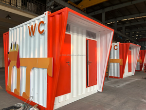 Baños Prefabricados Personalizados de 10 Pies, Estructuras de Acero Ligero de Ensamblaje Rápido para Uso en Exteriores, Gimnasios y Escuelas - Product Image 1