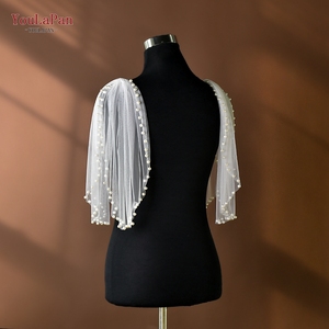 YouLaPan VG40A New Detachable Short Top <strong>Wedding</strong> Dress Fashion Shawl Belt Clip Bridal <strong>Wedding</strong> <strong>Cardigan</strong> - Product Image 1